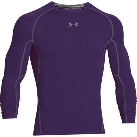 Under Armour Men's Purple HeatGear Armour L/S Compression Shirt