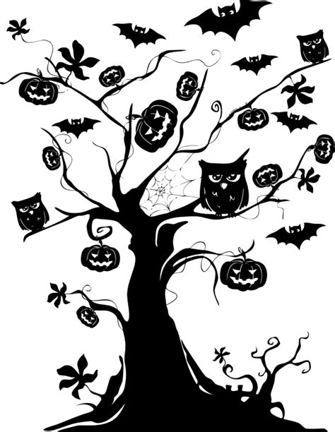 Halloween Tree Silhouette - Openclipart