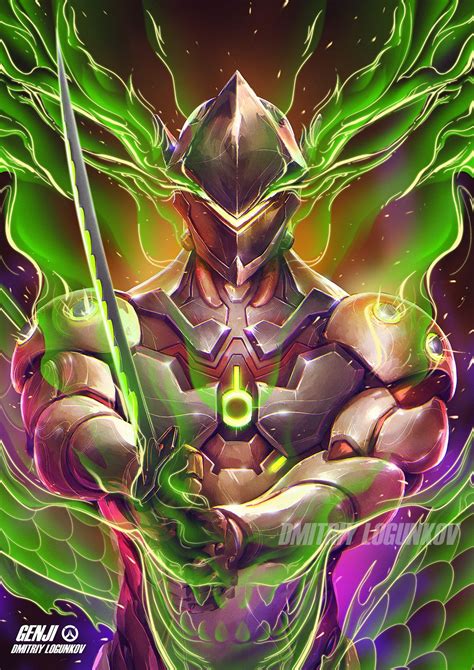 ArtStation - Genji fanart, Dmitriy Logunkov | Overwatch wallpapers, Overwatch genji, Overwatch ...