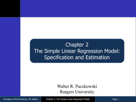 ASSUMPTIONS OF THE SIMPLE LINEAR REGRESSION MODEL