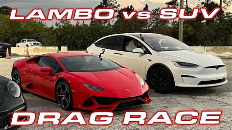 Watch Tesla Model X Plaid take on Lambo Huracan EVO - drag race