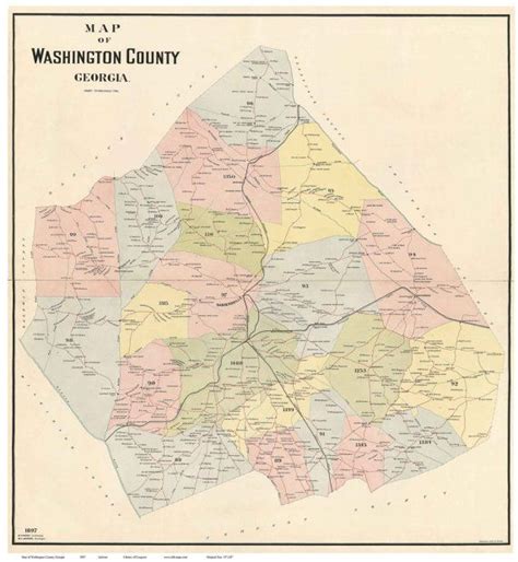 Washington County Old 1897 Map Georgia Map With Homeowner - Etsy ...