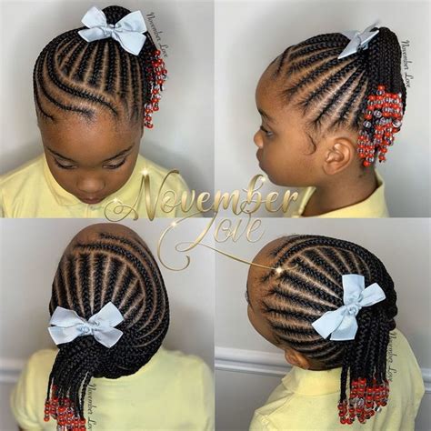 Formidable Kids Braided Hairstyles Downwards With Beads Natural Using Braiding Hair Medium ...