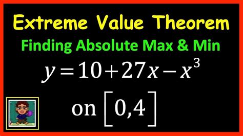 Extreme Value Theorem Problem in Calculus 1 | Calculus, Theorems, Maths ...