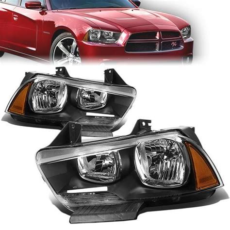 11-14 Dodge Charger Headlights - Black Housing Amber Corner | Dodge charger, Headlights, Dodge