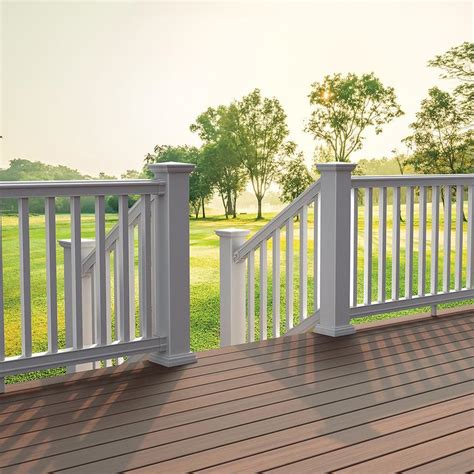 Freedom (Assembled: 6-ft x 3-ft) Prescot White PVC Deck Railing Kit ...