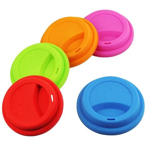 5pc/Set 9cm Eco friendly Silicone lids Reusable Silicone Coffee Milk ...