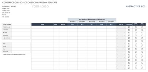 Download Cost Comparison Spreadsheet Template For Free Tidytemplates ...