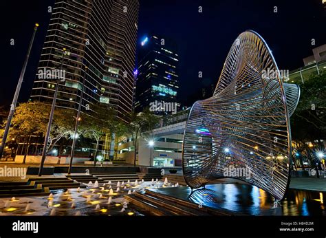 Downtown tampa florida skyline at night Stock Photo - Alamy