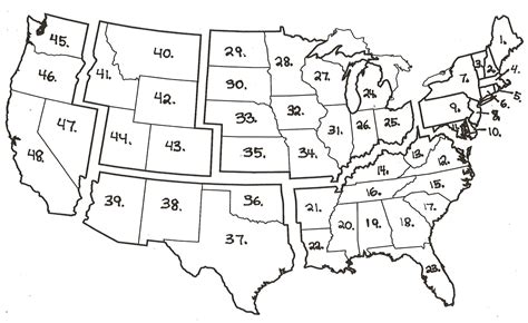Quiz Printable Blank Map Of The United States