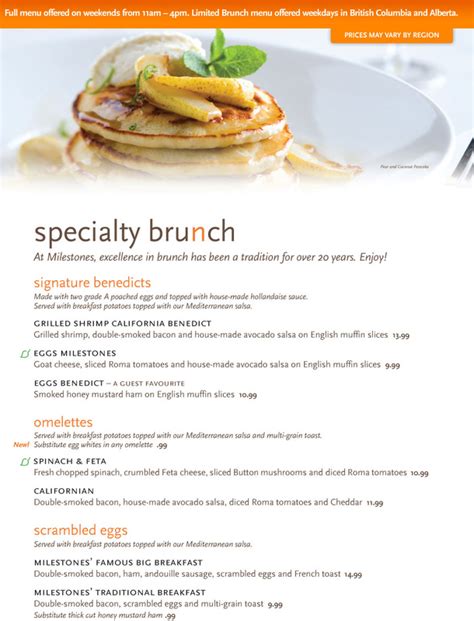 Brunch Menu - www.MilestonesRestaurants.weebly.com