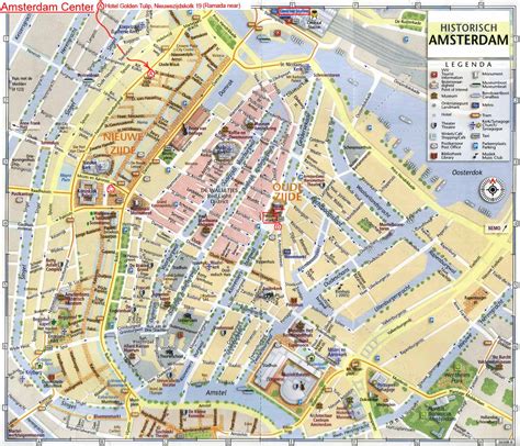 Amsterdam City Tourist Map - Amsterdam • mappery