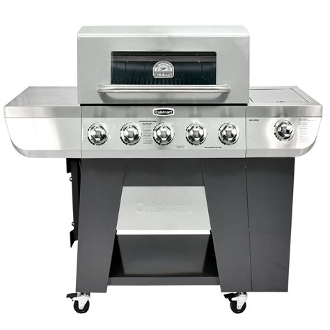 Cuisinart 3-In-1 Stainless Five-Burner Propane Gas Grill with Side Burner - Walmart.com ...