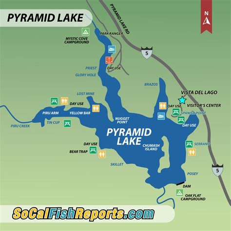 Pyramid Lake, CA - Caswell, CA - Fish Reports & Map