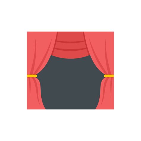 Cinema curtains icon flat isolated vector 14866472 Vector Art at Vecteezy