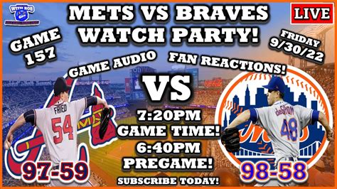 New York Mets vs Atlanta Braves | Game 157 | Mets Game Live | Mets Live ...