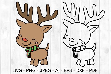 Cute Rudolph SVG, Reindeer Svg, Rudolph Graphic by DreanArtDesign ...