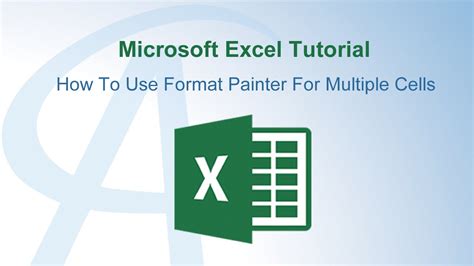 How To Use Format Painter In Excel For Multiple Cells - YouTube