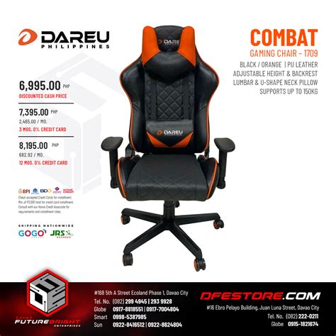 DAREU COMBAT GAMING CHAIR... - Davao Futurebright Enterprises