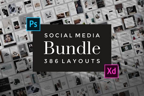 Best of Social Media Photoshop Templates in Bundle, Package With Best Photoshop Social Media, XD ...