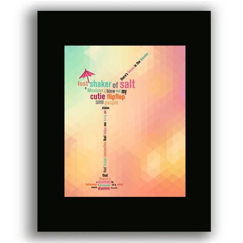 Song Lyrics Music Quote Art Print - Margaritaville by Jimmy Buffett – Song Lyrics Art