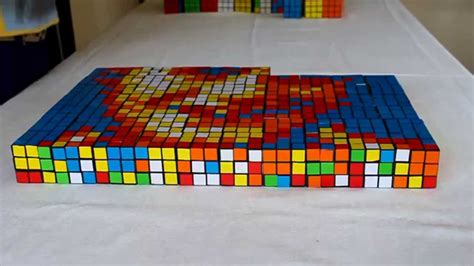 Rubik's Cube Mosaic - YouTube