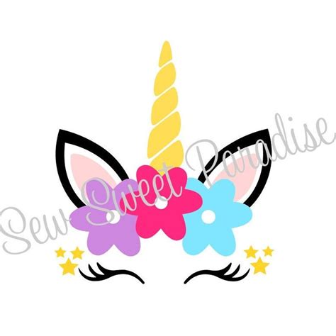 Unicorn SVG Unicorn Flowers SVG Easter Unicorn SVG Digital - Etsy