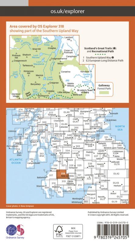 Explorer 318 Galloway Forest Park North - Ordnance Survey