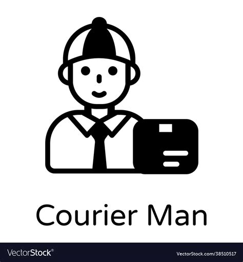 Courier man Royalty Free Vector Image - VectorStock