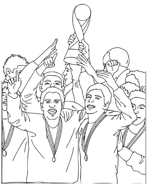 World Cup Trophy Coloring Page - Free Printable Coloring Pages for Kids