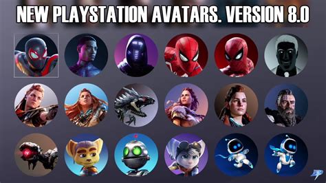 New PlayStation Avatars - Version 8.0 | PS4 - YouTube