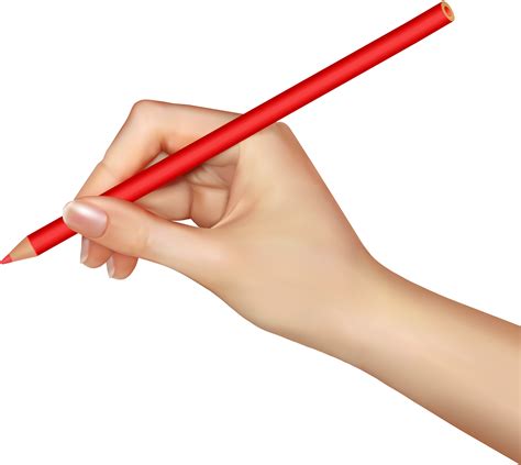 Pencil in hand, hands PNG, hand image free