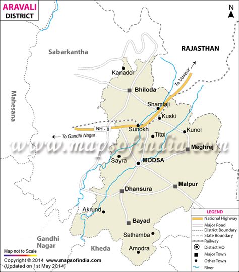 Aravali Ranges In India Map