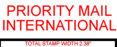 PRIORITY MAIL INTERNATIONAL Rubber Stamp for mail use self-inking ...