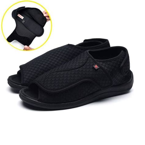 Diabetes shoes Men’s Adjustable Closures Diabetic Slippers Arthritis ...