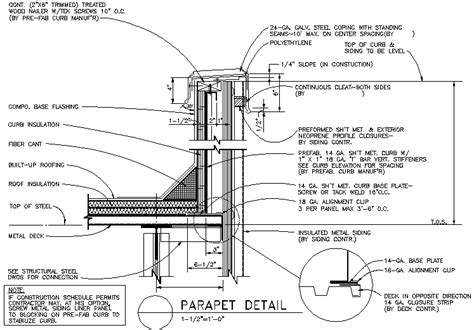 Parapet detail dwg file - Cadbull