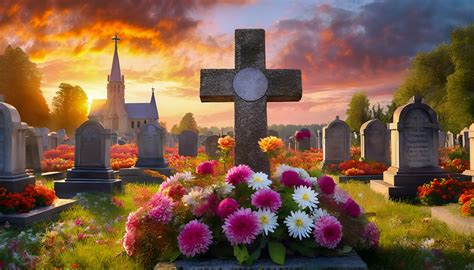 Cemetery, All Souls Day, Chrysanthemums Free Stock Photo - Public Domain Pictures