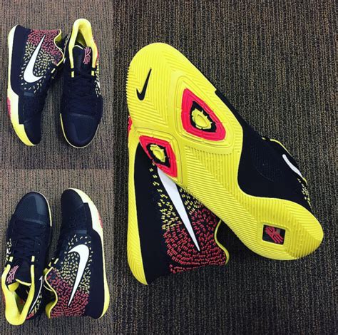 Nike Kyrie 3 Black Yellow Red Sample Playoffs - Sneaker Bar Detroit