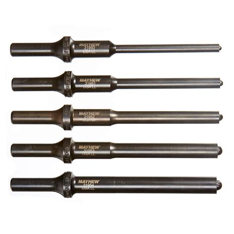 Mayhew | Pneumatics | Pneumatic Sets - Roll Pin Punch | 5 PC Roll Pin Punch Set - Mayhew Steel ...