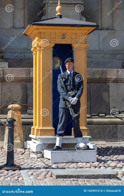 Royal Guardsman on Guard at Swedish Royal Palace Editorial Stock Image - Image of scandinavian ...