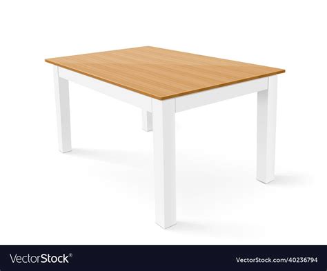 Wooden table kitchen furniture Royalty Free Vector Image