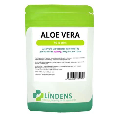 Aloe Vera Tablets - 6000mg (90 Tablets) | Zoom Health