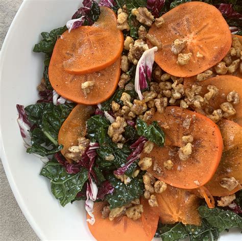 Kale Salad with Persimmons and Spiced Walnuts – Brain Health Kitchen