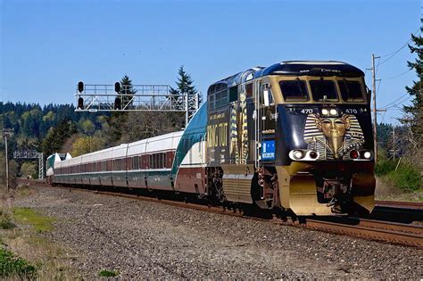 AMTK 470 Amtrak Cascades EMD F59PHI at Tenino Washington | Tren antiguo, Tren, Transporte