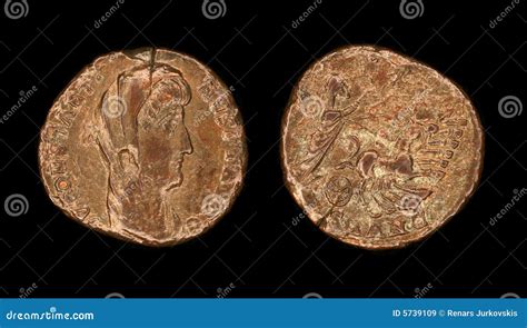 Follis Coin from Roman Empire Stock Image - Image of historic, antiocha ...