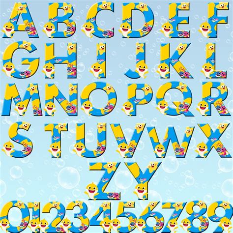 Baby Shark Png Baby Shark Clipart Font Baby Shark Birthday - Etsy