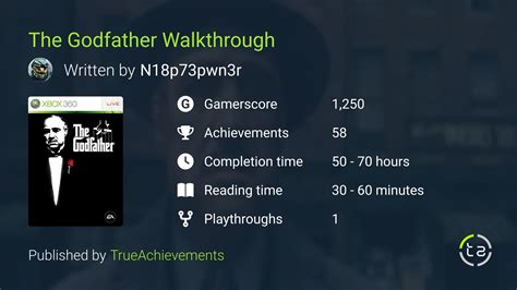 The Godfather: The Game Walkthrough