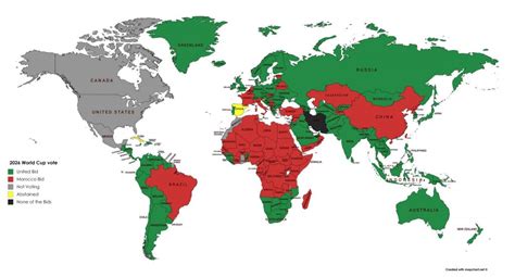 This Map Shows How FIFA Members Voted For The 2026 FIFA World Cup ...