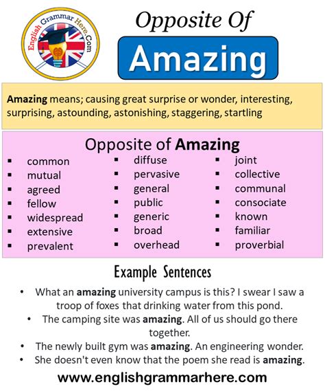 Opposite Of Amazing, Antonyms of Amazing, Meaning and Example Sentences ...