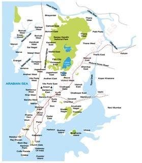 Map of Mumbai showing the Mithi River. 15 A similar situation arose in... | Download Scientific ...